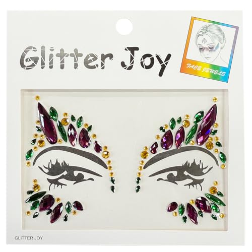 Halloween Face Gems Sticker Set - Multi-Color Face Jewels & Body Glitter 5-Pack