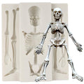 Skull Skeleton Fondant Mold Halloween Cake Decorating Silicone Mold - Style A