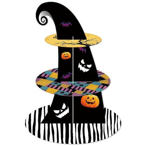 Black 3-Tier Cupcake Stand for Halloween Christmas Birthday Party Decorations
