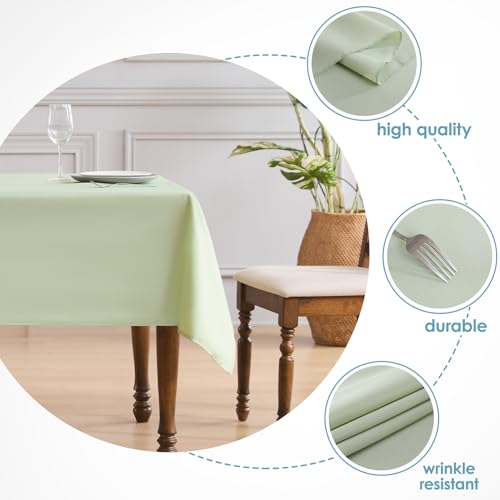 VidaFete Classic Series 2 Pack 60x120 Inch Sage Green Rectangular Tablecloth - Indoor Outdoor Use