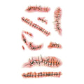 Halloween Chucky Scar Tattoos Set for Face & Body, 25 Waterproof Sheets