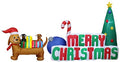 Inflatable Christmas Decorations Bundle - Lighted Dog & Tree Outdoor Indoor