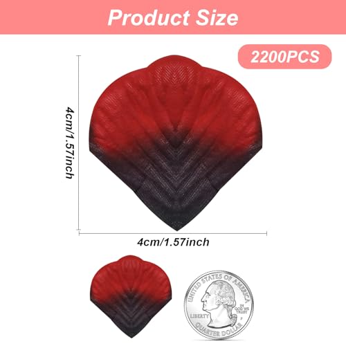 Artificial Rose Petals for Wedding & Party Decorations - 2200PCS Big Red Dot Black Variation