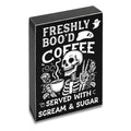 Halloween Coffee Sign Wooden Decor for Coffee Bar Fall Ghost Festive Kitchen Accent