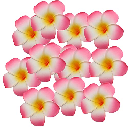 Pink Foam Hawaiian Frangipani Artificial Flower Petals - 6cm, 100pcs for DIY Decor & Weddings