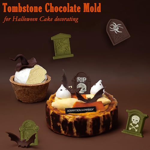 Halloween Tombstone Silicone Mold 3 Pack - Candy, Chocolate, Soap & Ice Cubes