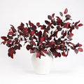 Artificial Fagus Stems - Burgundy Silk Leaves 35 Inch Bulk Fall Decor for Centerpieces