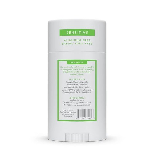 Native Sensitive Deodorant Contains Naturally Derived Ingredients, 72 Hour Odor Control | Deodorant for Women & Men, Aluminum Free with Baking Soda, Coconut Oil and Shea Butter, Cucumber & Mint