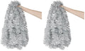 33 Feet Silver Tinsel Garland Pack of 2 - Christmas Metallic Hanging Decor