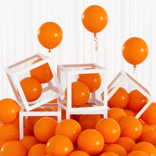 Mini Matte Orange Balloons - 100pcs 5 Inch Latex Party Decor - Orange