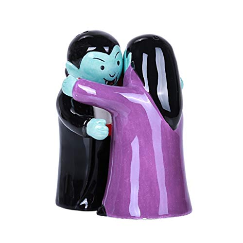 Hugging Vampires Ceramic Salt and Pepper Shakers Set - Magnetic Decorative Kitchen Tableware