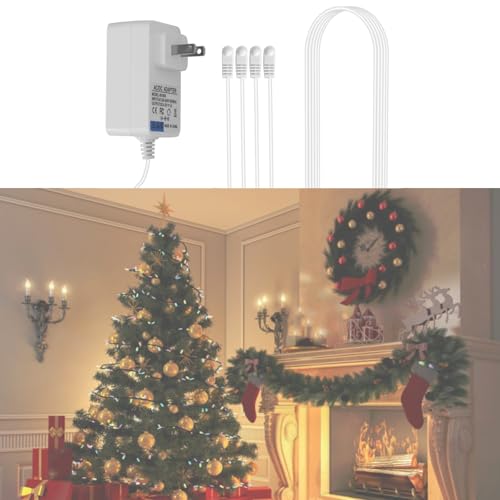4.5V Power Adapter with 8 Outlets for Lemax Christmas Village & Holiday Lights