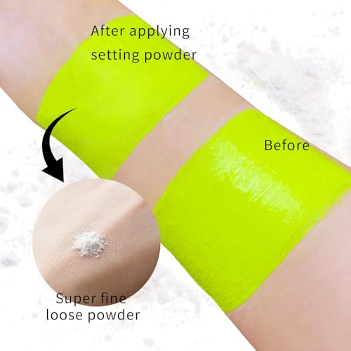 Ogre Green Face Paint Kit with Setting Powder & Sponge - Halloween & Cosplay Makeup