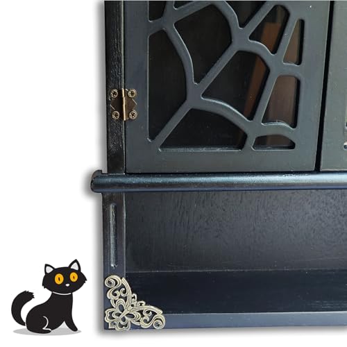 Gothic Floating Shelf - Dark Academia Witchy Wall Decor for Bedroom & Halloween