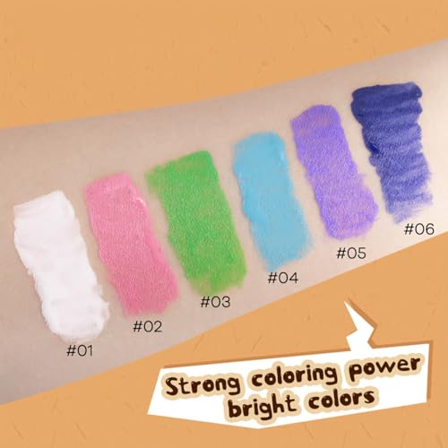 Colorful Matte Liquid Eyeshadow Set - Waterproof, Long-Lasting, Halloween Makeup - 6 Colors, Variation of Matte Colorful 2