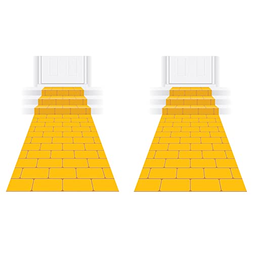 Yellow Brick Aisle Floor Runners - 2 Piece Princess & Halloween Party Decor