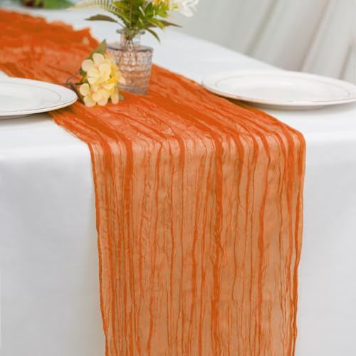 Orange Cheesecloth Table Runner 21×120 Inches - 10ft, Wedding & Event Decor — Variation of THIS listing