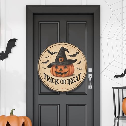 Halloween Wall Decor Poster - Spooky Pumpkin Trick or Treat 12x12