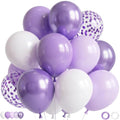 Lavender Purple Balloon Set - 71pcs Latex Party Balloons with Ribbons & Arch Strip