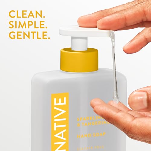 Native Liquid Hand Soap - Sparkling Lemon & Tangerine, 13 oz Bottle, Non-Drying & Plant-Based