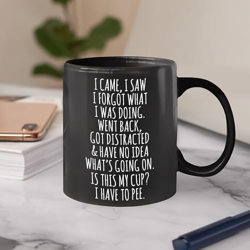 I Came I Saw I Forgot What I Was Doing Funny Coffee Mug - Black 11oz