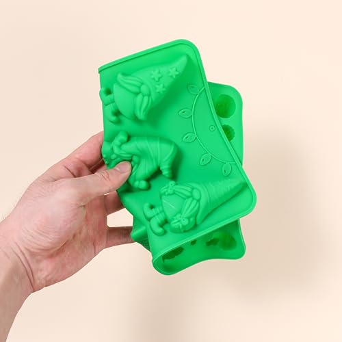 2 Pack Christmas Silicone Mold for Baking - Gnome & Bell Holiday Treats - Variation B