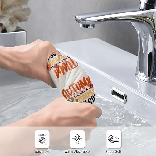 Fall Hand Towels Set of 2 - Pumpkin & Retro Truck Kitchen & Bathroom Decor