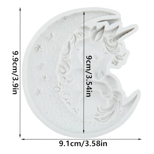 Unicorns Silicone Candy & Cake Mold - Dreamy Moon Unicorn Design, Style H