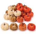 24 Pcs Halloween Velvet Mini Pumpkins - Faux Fall Decor, Small Faux Pumpkins, Craft Supplies, Gift Box Included