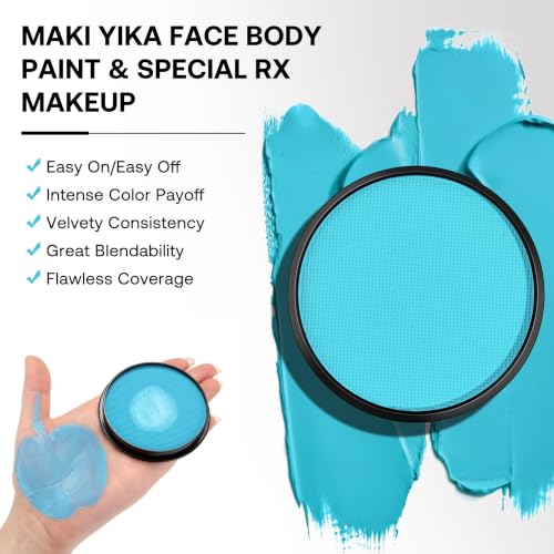 Light Blue Face Body Paint for Halloween Makeup - 05 Light Blue