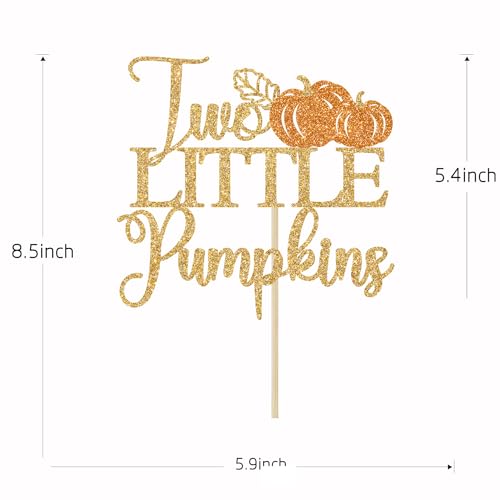 Twins Baby Shower Cake Topper - Little Pumpkin Decor for Birthday & Fall Party