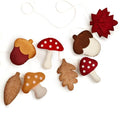 Fall Mushroom Felt Garland - Autumn Home Decor for Thanksgiving & Halloween - 4.9ft