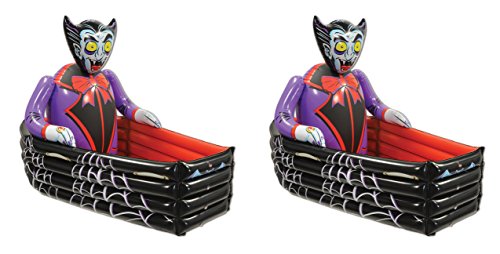 Inflatable Vampire & Coffin Cooler Set - 2 Pack Halloween Party Beverage Coolers