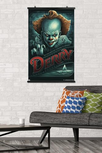 Pennywise Derry Wall Poster with Clip Bundle - 22.375 x 34 Inches, Premium Art Decor