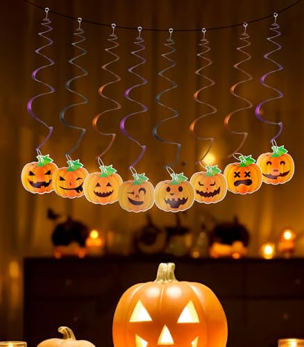 Halloween Ghost Pumpkin Streamer Set - 8PCS Spooky Party Decorations