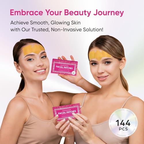 SILKDERMIS Facial Wrinkle Patches: Anti Wrinkle Facial Patches overnight- Forehead Wrinkles Treatment (Red(144 pcs))