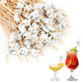 Ghost Halloween Toothpicks 100PCS - Long Bamboo Food Skewers for Appetizers & Drinks