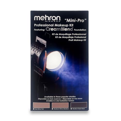 Mehron Makeup Mini-Pro Student Education Makeup Kit - Deep - Medium Dark