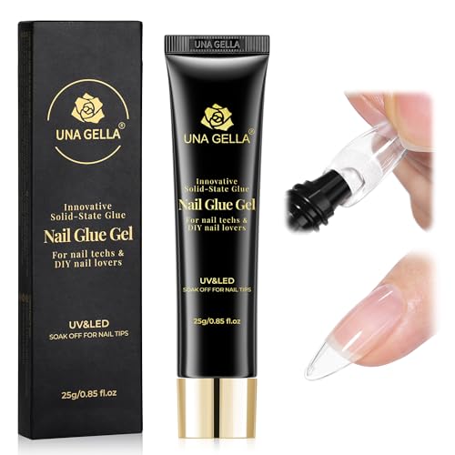 Solid Gel Nail Glue 25g for UV Lamp Cured Tips - UNA GELLA Variation