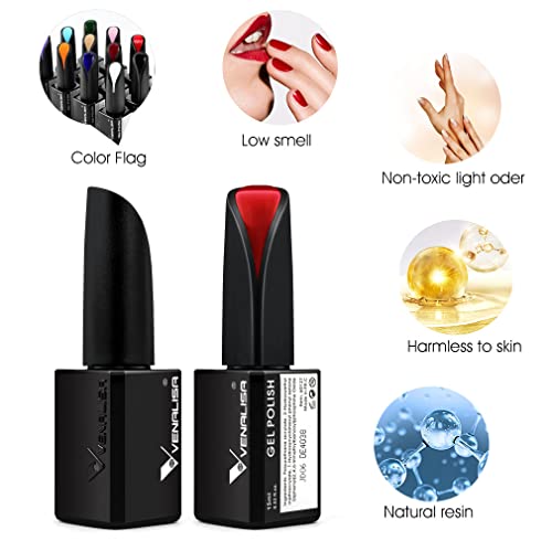 Black Gel Nail Polish 15ml - Soak Off UV LED Long-Lasting Manicure