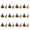 Mini Witch Hat and Broom Set for Halloween Decorations - 24PCS