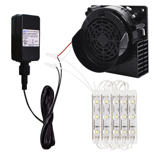 12V 1A Inflatable Fan Replacement with Adapter for Halloween & Christmas Inflatables - Light String Included