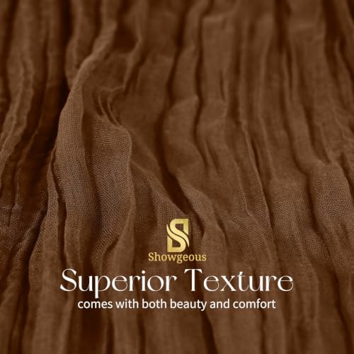 Brown Cheesecloth Table Runner 17x108 Inches - 12 Pack, Boho Home Decor