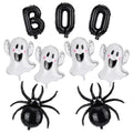 Halloween Ghost & Spider Foil Balloons Set - 9pcs Party Decorations