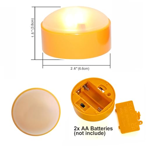 Halloween Battery LED Jack-O-Lantern Pumpkin Lights with Remote Control - Orange, 8 pcs