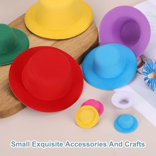 PATIKIL Mini Formal Doll Hats Coffee 1.4 Inch - Small Miniature Headwear