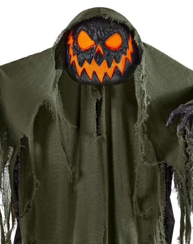 6 Ft Night Terror Animatronic Halloween Decor with LED Eyes & Head Motion