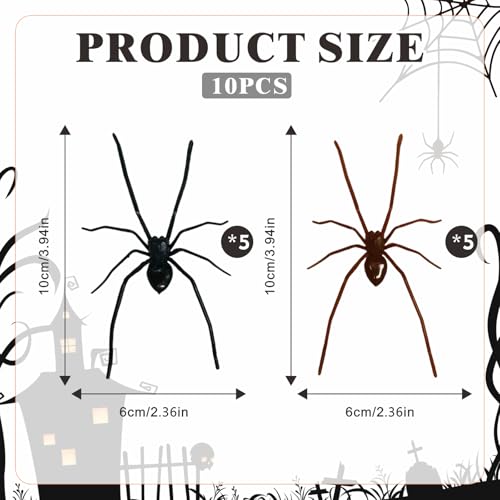 3D Fake Spider Magnets Set - Realistic Brown and Black Refrigerator Decor