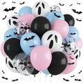 Halloween Gender Reveal Balloons Set Pink Blue Ghost Variation - 36 Latex Decorations