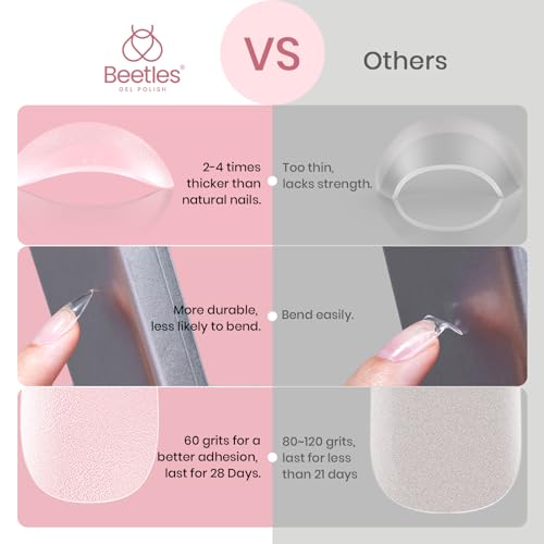 Etch-X Short Almond Soft Gel Nail Tips 288pcs - Natural Shape & Strong Adhesion